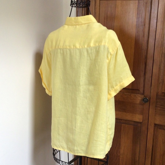 Tahari short sleeve linen shirt, medium, NEW - Picture 3 of 6